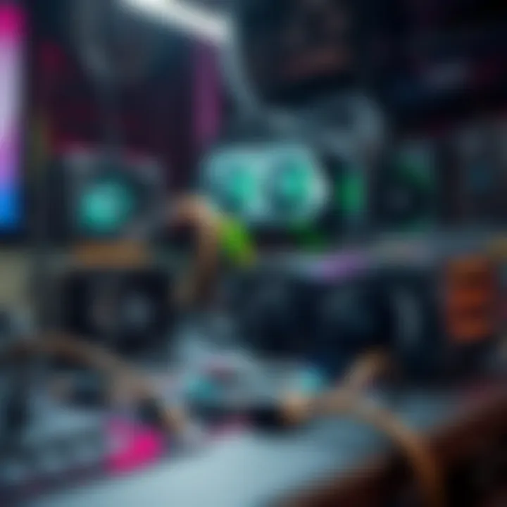 Setting Up Mining Hardware Mining hardware setup with high-performance graphics cards