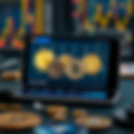 A digital wallet interface displaying various cryptocurrencies