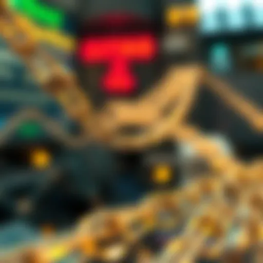 Visual representation of cryptocurrency on-chain flow