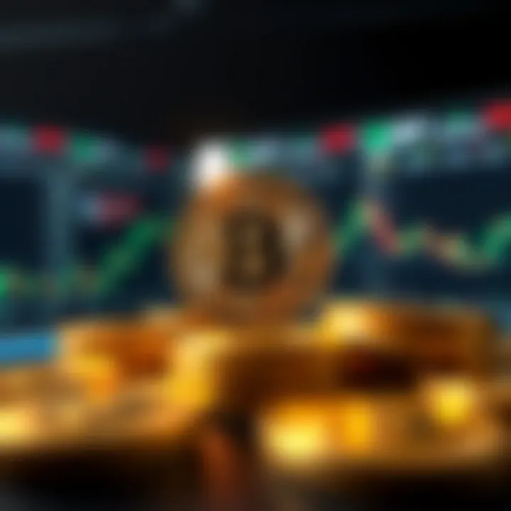 Digital representation of cryptocurrency trading platforms