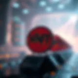 Artistic representation of NFTs in the digital space