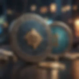 Visual representation of NFT tokens on a blockchain