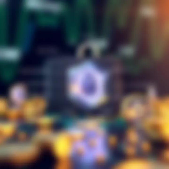 Visual representation of security features in a cryptocurrency wallet