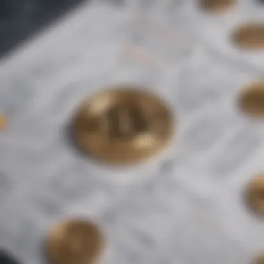 Documenting Cryptocurrency Transactions Tax document with cryptocurrency symbols