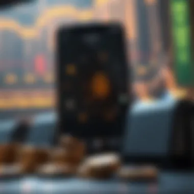 Security Features in Crypto Wallets Illustration showcasing security features of wallet apps