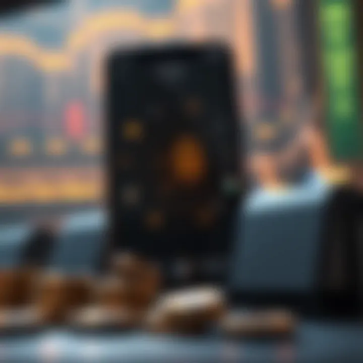 Security Features in Crypto Wallets Illustration showcasing security features of wallet apps