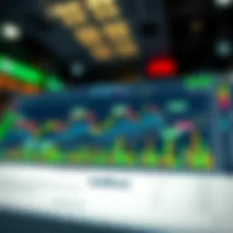 A detailed chart showcasing the performance of various cryptocurrency stocks over time