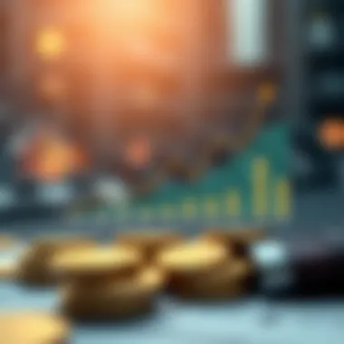 Graph illustrating investment strategies using cryptocurrency e-wallets