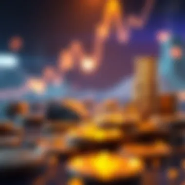 Abstract illustration of financial growth through cryptocurrencies