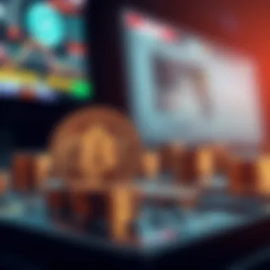 A conceptual image displaying regulatory compliance and cryptocurrency