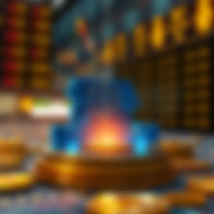 Conceptual representation of block buy in cryptocurrency markets