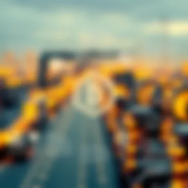 Infographic illustrating various blockchain applications across industries