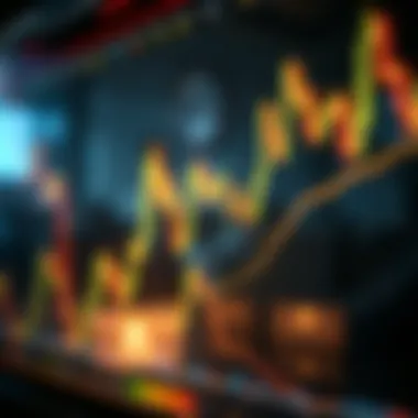 Candle chart showcasing cryptocurrency market trends