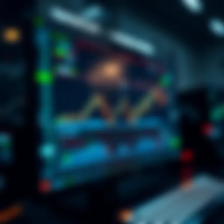 Screen displaying various trading tools on a platform