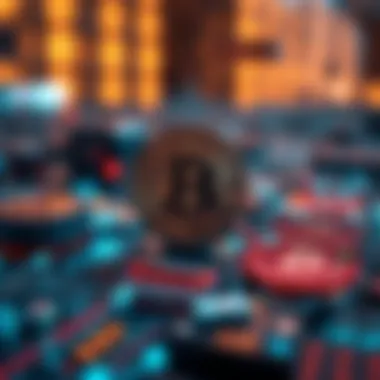 A digital representation of blockchain technology