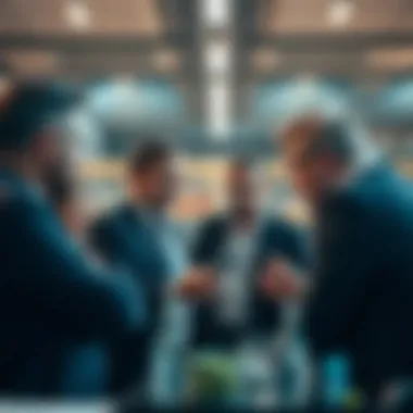 A group of diverse investors discussing strategies