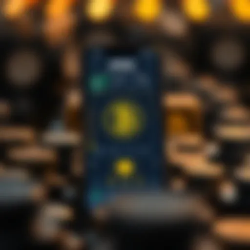 Mining Cryptocurrency on Mobile Devices A smartphone displaying a cryptocurrency mining app interface