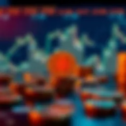 A digital representation of a cryptocurrency graph showcasing market trends