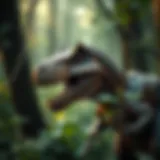 A digital rendering of a T-Rex NFT with intricate details