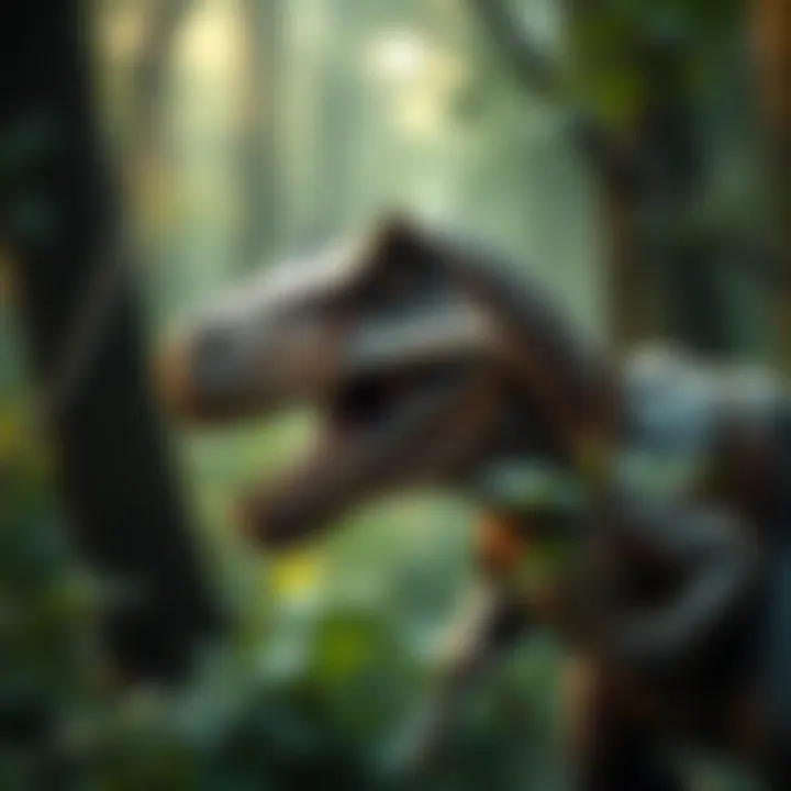 A digital rendering of a T-Rex NFT with intricate details