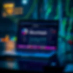 Laptop displaying NiceHash interface