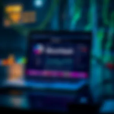 NiceHash Interface on a Laptop Laptop displaying NiceHash interface