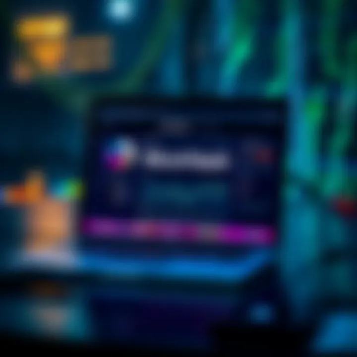 NiceHash Interface on a Laptop Laptop displaying NiceHash interface