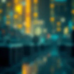 Blockchain technology visual representation