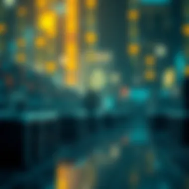 Blockchain technology visual representation