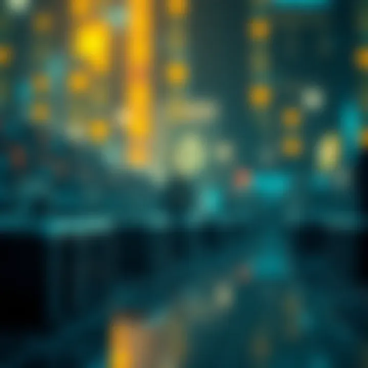 Blockchain technology visual representation