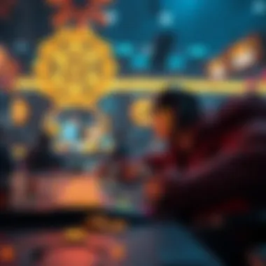 Engaging design showcasing blockchain-based gaming