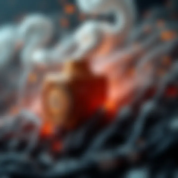 Illustration of environmental impacts related to cryptocurrency mining