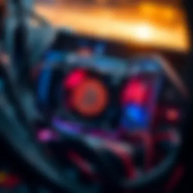 Visual depiction of cryptocurrency mining hardware in action