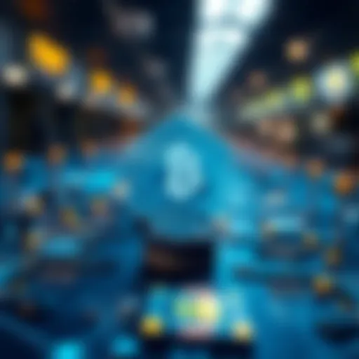 A detailed diagram showcasing blockchain technology and its components.