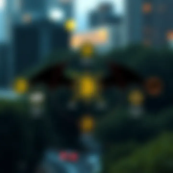 Diagram illustrating the interoperability between different cryptocurrencies