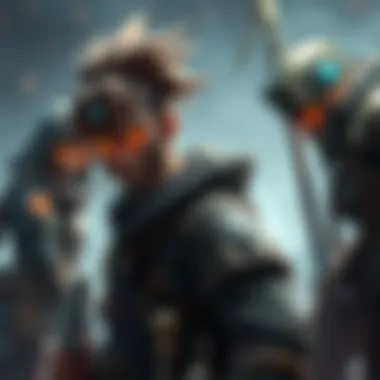 Concept art of tokenized RPG characters with unique attributes