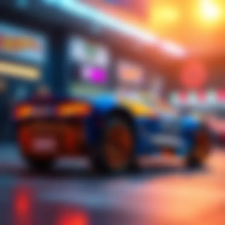 A vibrant graphic showing the integration of blockchain technology with Hot Wheels NFTs