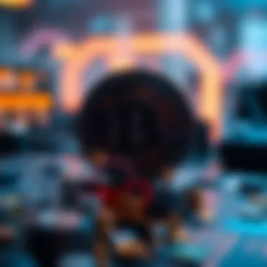 Innovative blockchain technology representation