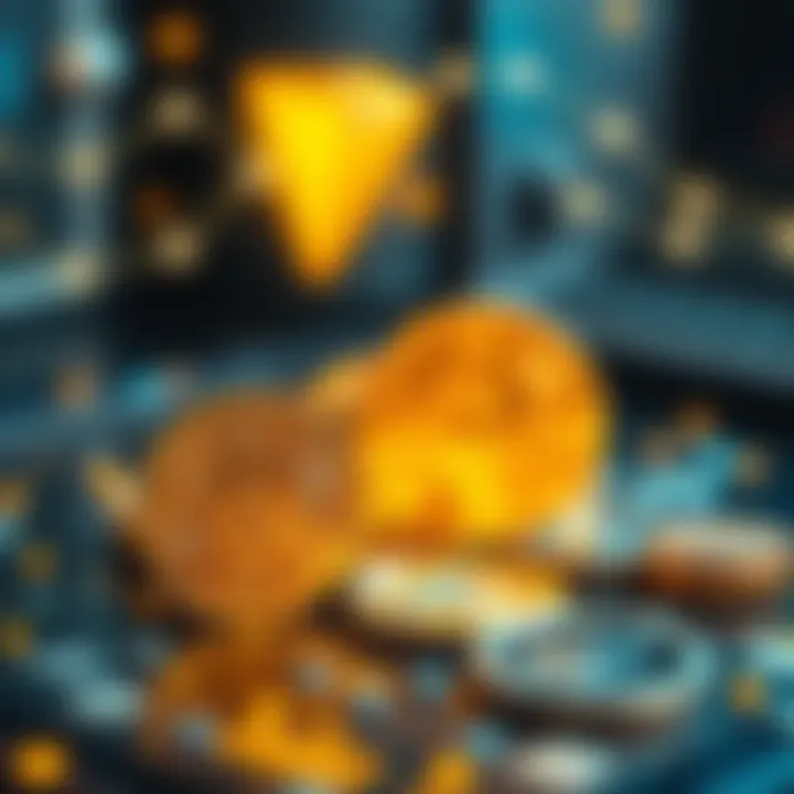 Digital assets symbolizing emerging cryptocurrencies