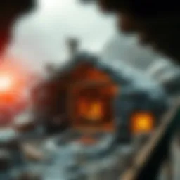 An architectural diagram illustrating the layout of a miner hut