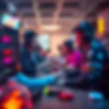 An engaging community of players interacting in a crypto gaming environment