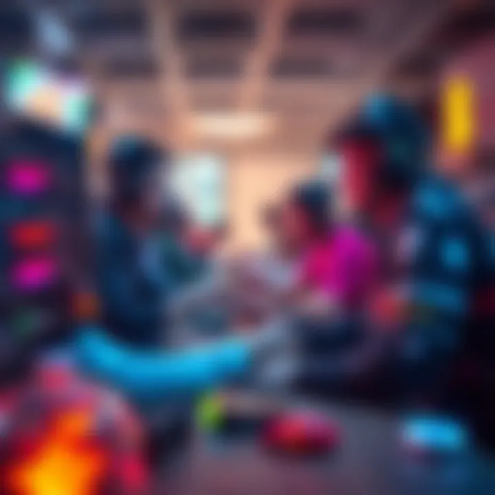 An engaging community of players interacting in a crypto gaming environment