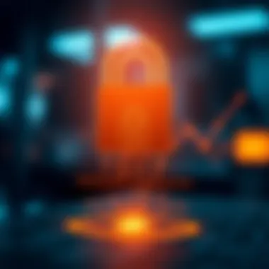 Security features of Voyager Wallet App represented with a digital lock symbol