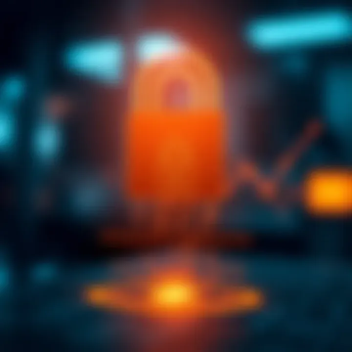 Security features of Voyager Wallet App represented with a digital lock symbol