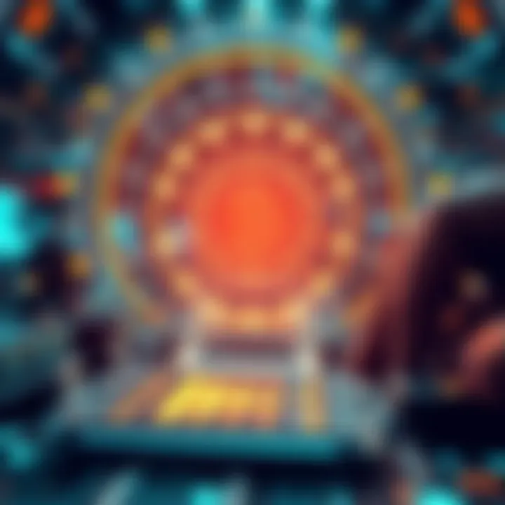 Futuristic concept of digital asset management and the role of universal wallets.