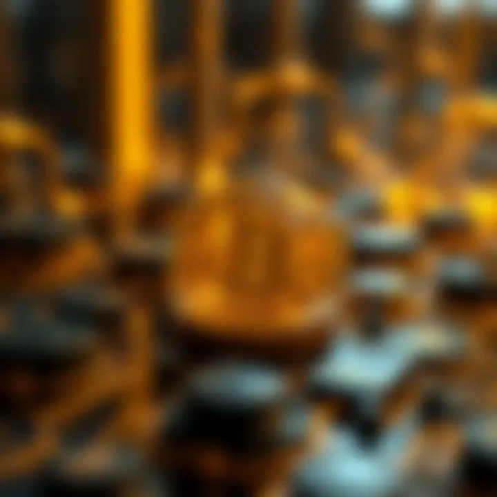 A futuristic graphic of blockchain technology