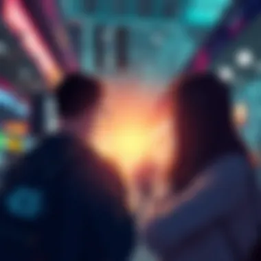 Illustration of community engagement through digital transactions