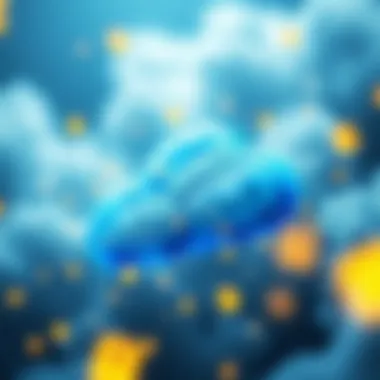 Blockchain Encryption Enhancing Cloud Security Illustration of blockchain's encryption layers securing cloud storage