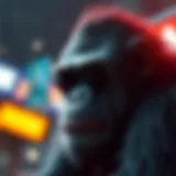 Digital representation of an ape NFT