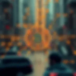 Visual representation of blockchain technology architecture